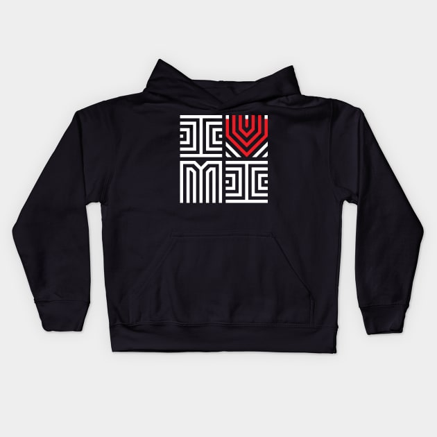 I Love Michigan Kids Hoodie by ArtEnginering